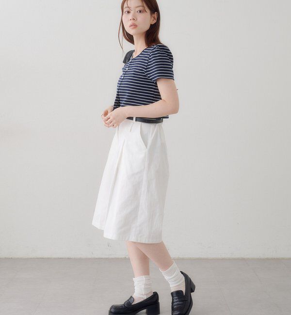  「【新色追加/4色展開】ベルトSETバミューダパンツ」|チノ|