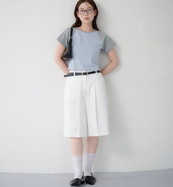  「【新色追加/4色展開】ベルトSETバミューダパンツ」|チノ|