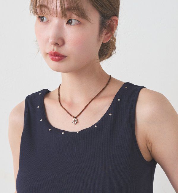  「カップ付きスタッズタンク」|Tシャツ・カットソー|