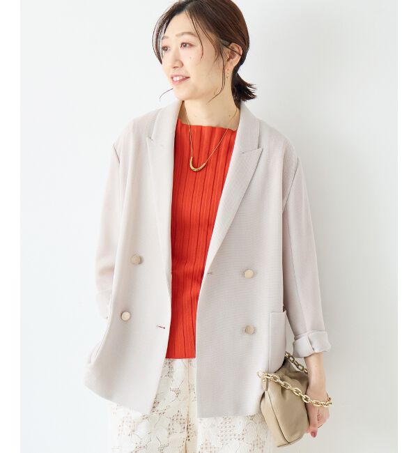  「【手洗い可】メッシュダブルブレストジャケット」|その他|