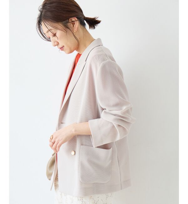  「【手洗い可】メッシュダブルブレストジャケット」|その他|