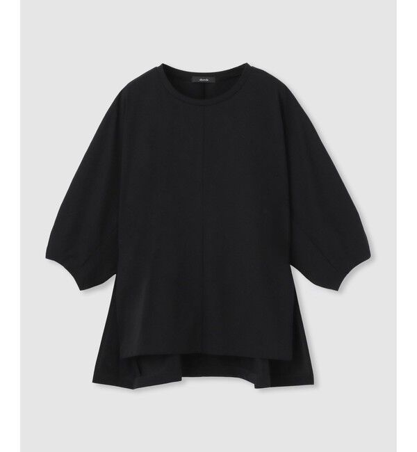 allureville「クルーコクーンT-シャツ」|Tシャツ・カットソー|ブラック