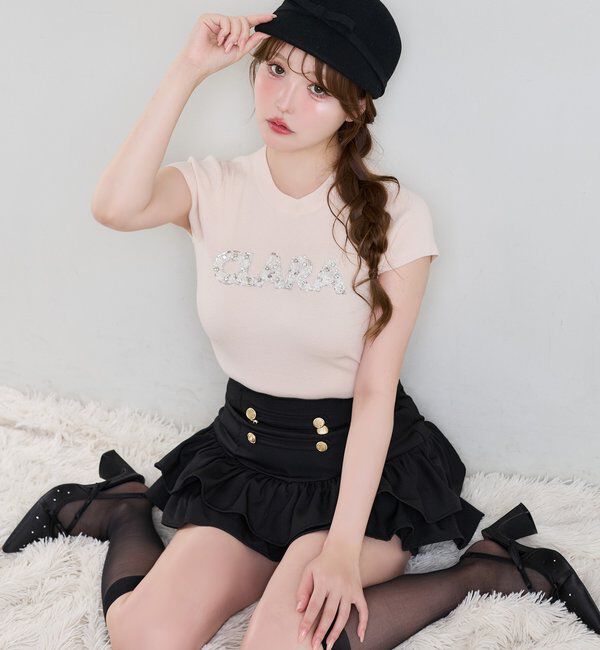  「【SMサイズ展開】ナポレオンフリルミニスカート」|スカート|