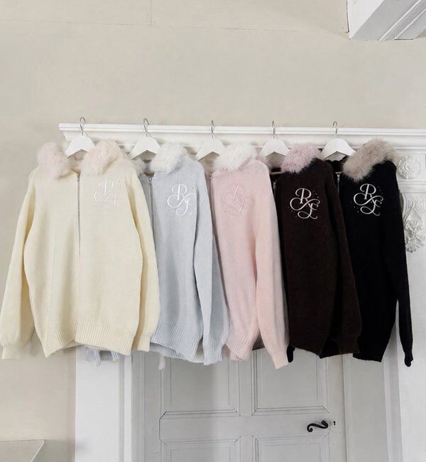  「【Premium order】ゆるたぽマシュマロフェイクファーパーカー」|ニット・セーター|