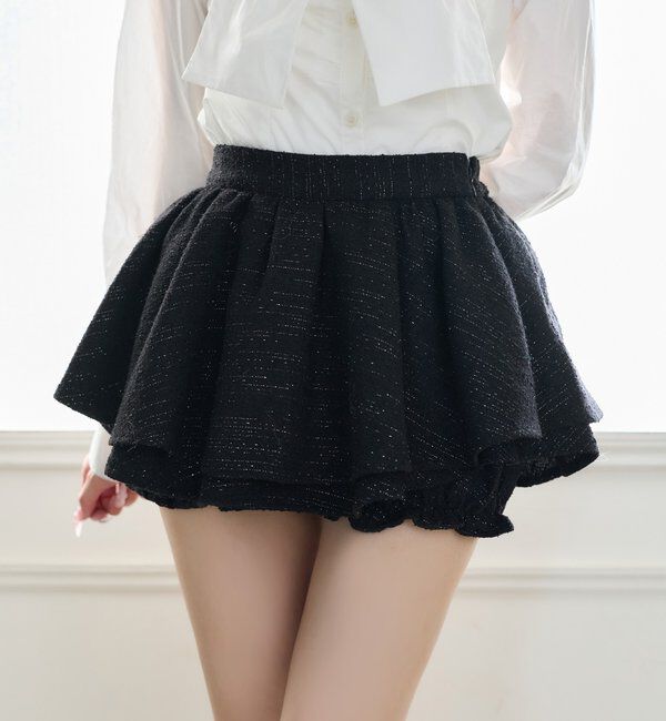  「【Premium order】レイヤード風フレアミニスカート/セットアップ可能」|スカート|