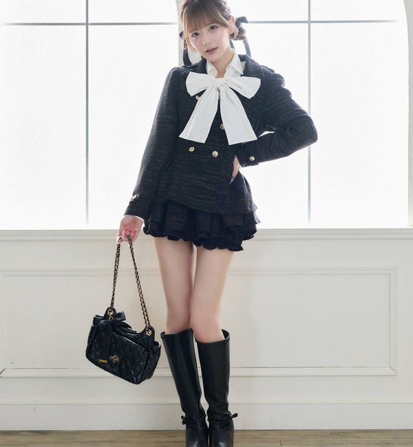  「【Premium order】レイヤード風フレアミニスカート/セットアップ可能」|スカート|