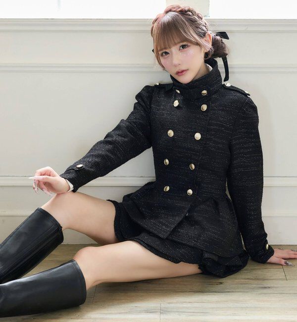 「【Premium order】レイヤード風フレアミニスカート/セットアップ可能」|スカート|