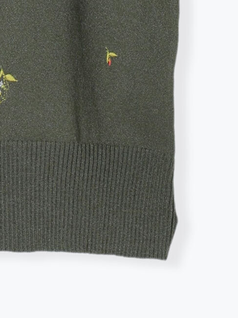 Te chichi「フラワー刺繍ポロカラーニット」|ニット・セーター|