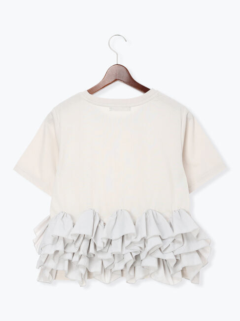 Te chichi「ナイロンフリルドッキングTシャツ」|Tシャツ・カットソー|
