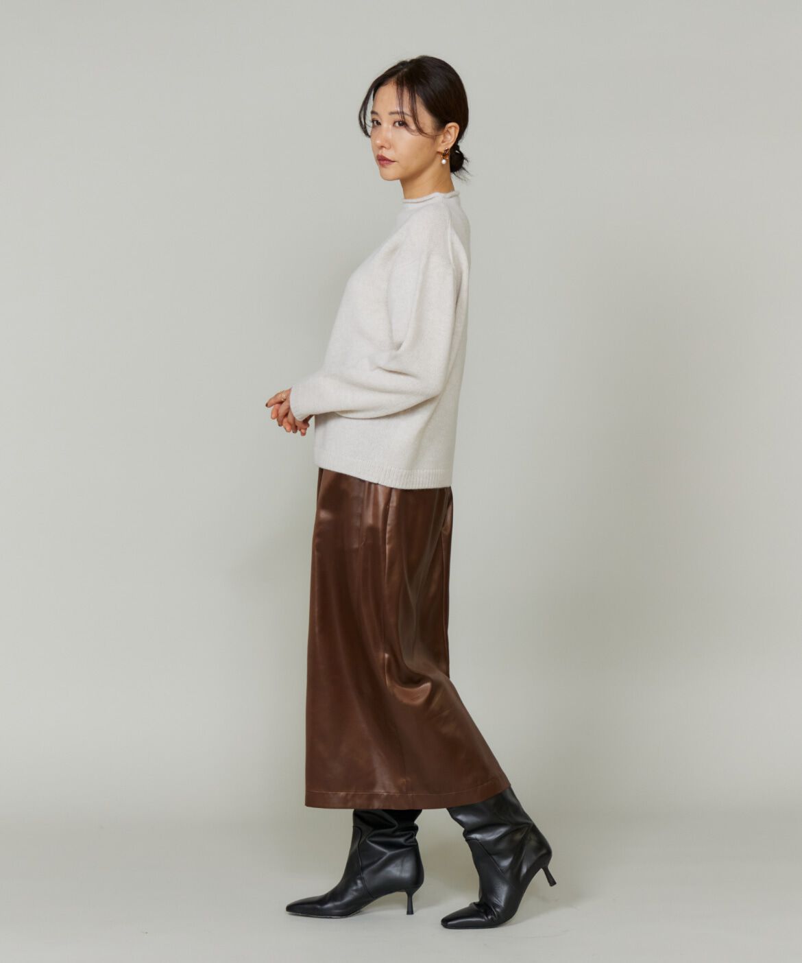 Le Souk「アルパカブレンドモックネックプルオーバー」|ニット・セーター|