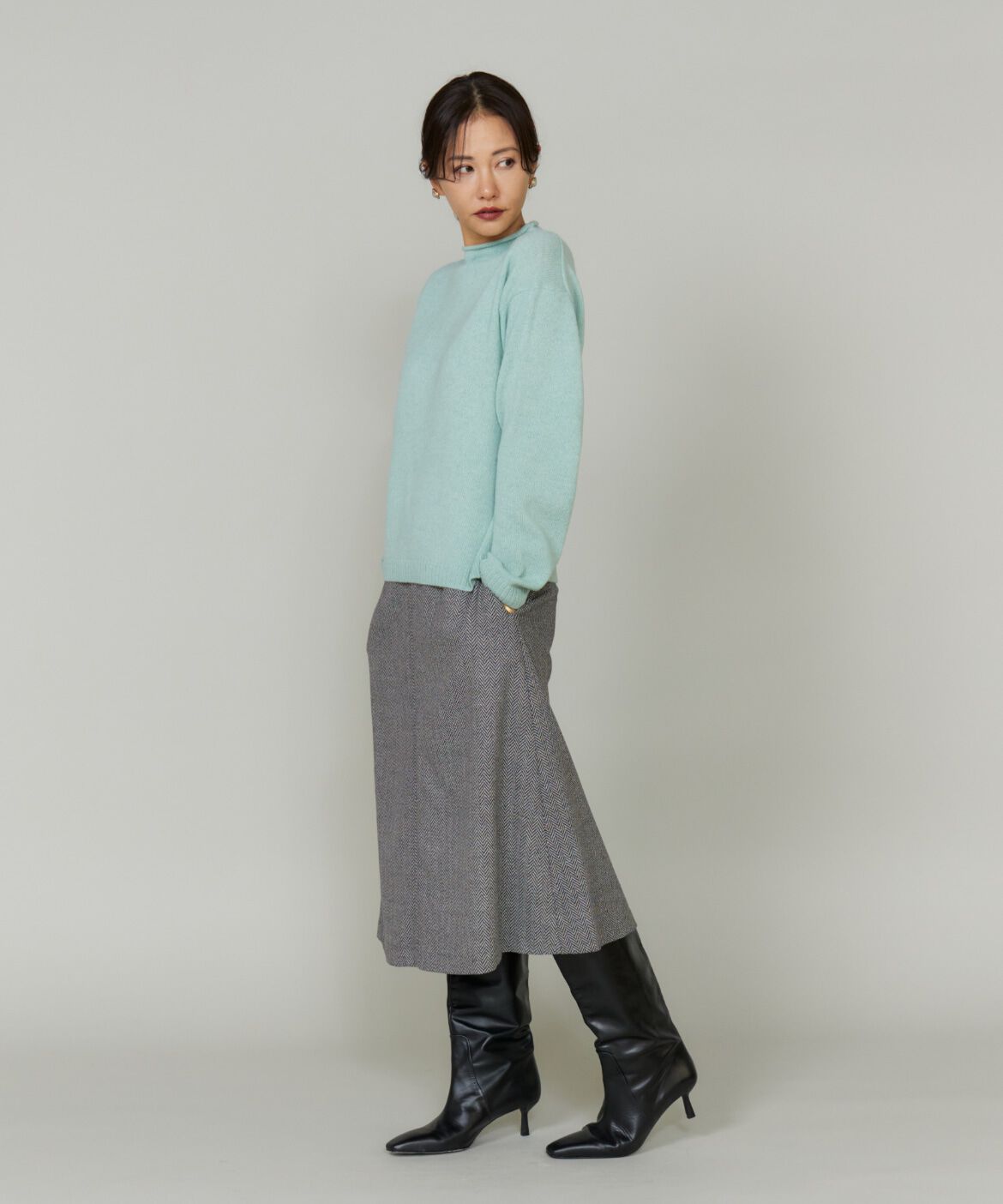 Le Souk「アルパカブレンドモックネックプルオーバー」|ニット・セーター|