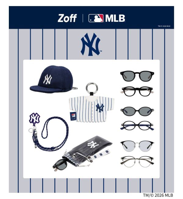  「Zoff | MLB メガネ・サングラスストラップ  | グラスコード 落下・ズレ防止 眼鏡チェーン グラスホルダー」|サングラス|