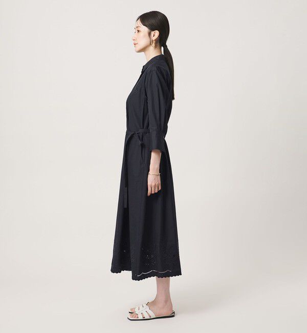 UNITED ARROWS「カットワーク シャツワンピース」|ワンピース|