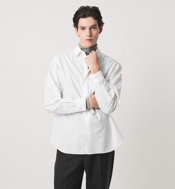 UNITED ARROWS「カリビアーナミルズ ポプリン レギュラーカラーシャツ」|シャツ・ブラウス|WHITE