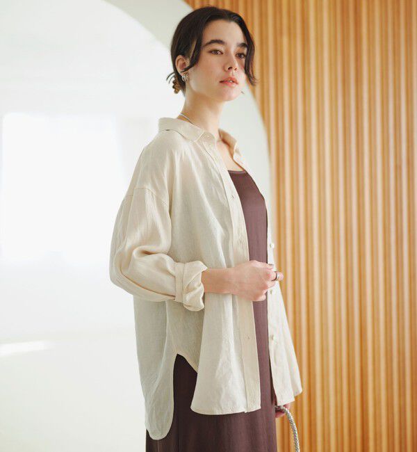 UNITED ARROWS green label relaxing「［size SHORTあり］リネン2WAYシャツ」|シャツ・ブラウス|