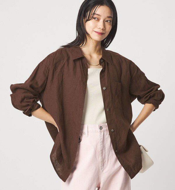 UNITED ARROWS green label relaxing「［size SHORTあり］リネン2WAYシャツ」|シャツ・ブラウス|