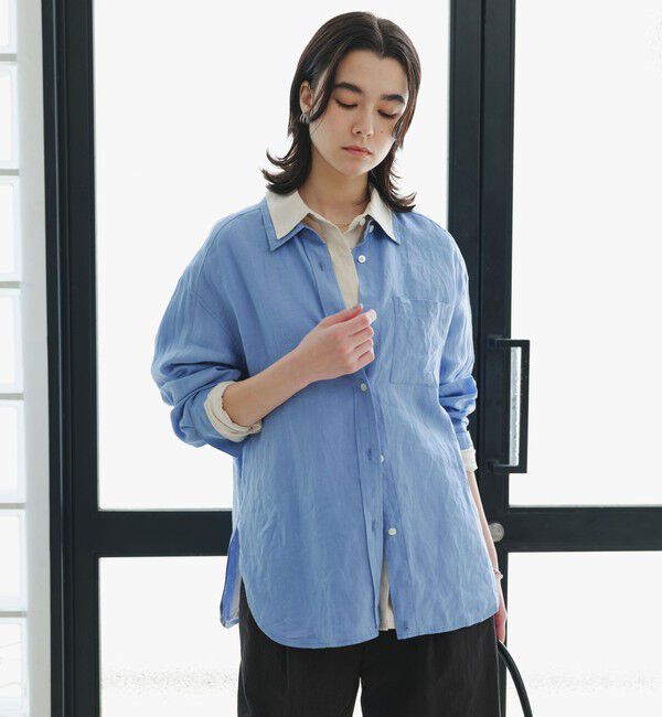 UNITED ARROWS green label relaxing「［size SHORTあり］リネン2WAYシャツ」|シャツ・ブラウス|