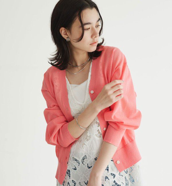 UNITED ARROWS green label relaxing「ビューティーネック2WAYカーデ ウォッシャブル」|カーディガン|