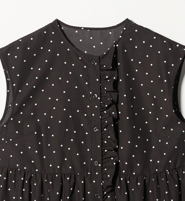 UNITED ARROWS green label relaxing「フロント フリル ノースリーブ ブラウス」|シャツ・ブラウス|