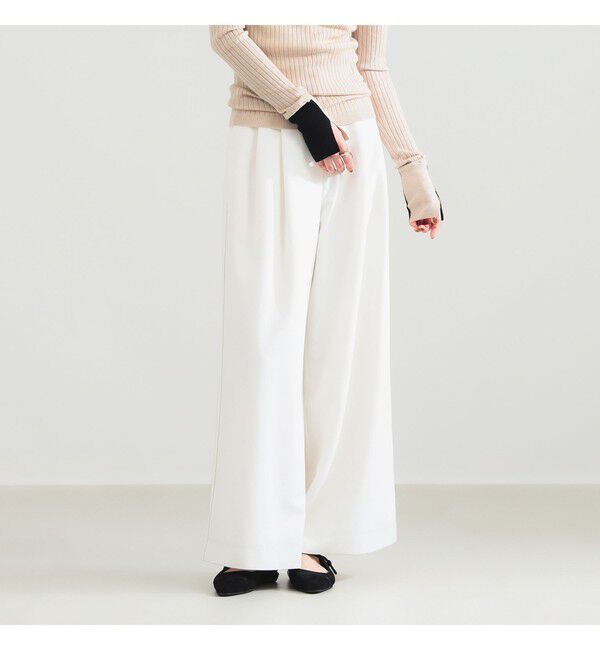 Demi-Luxe BEAMS 「ポプリン 2タックパンツ」|チノ|