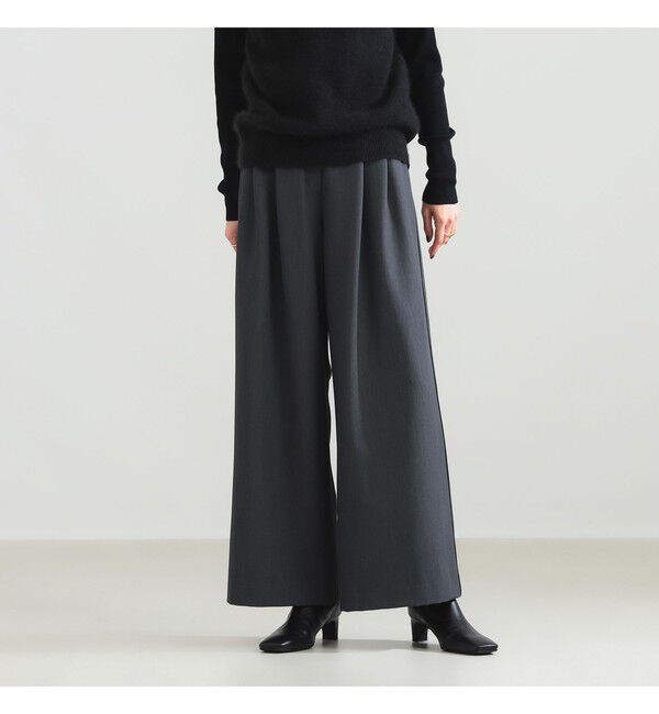 Demi-Luxe BEAMS 「ポプリン 2タックパンツ」|チノ|DARK.GREY