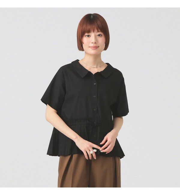 Ray BEAMS 「プリーツ キリカエ ハーフスリーブ シャツ」|シャツ・ブラウス|
