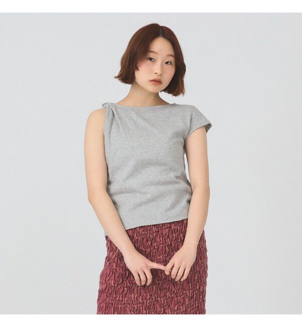 Ray BEAMS 「アシンメトリー オフショルダー Tシャツ」|Tシャツ・カットソー|