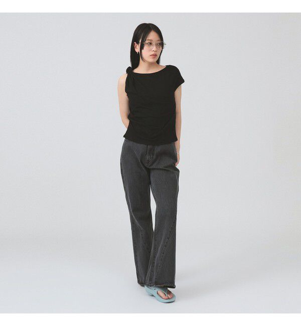 Ray BEAMS 「アシンメトリー オフショルダー Tシャツ」|Tシャツ・カットソー|