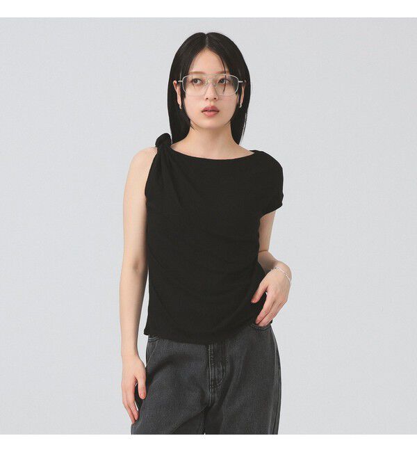 Ray BEAMS 「アシンメトリー オフショルダー Tシャツ」|Tシャツ・カットソー|