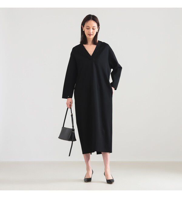 Demi-Luxe BEAMS 「ポンチ Vネック ワンピース」|ワンピース|
