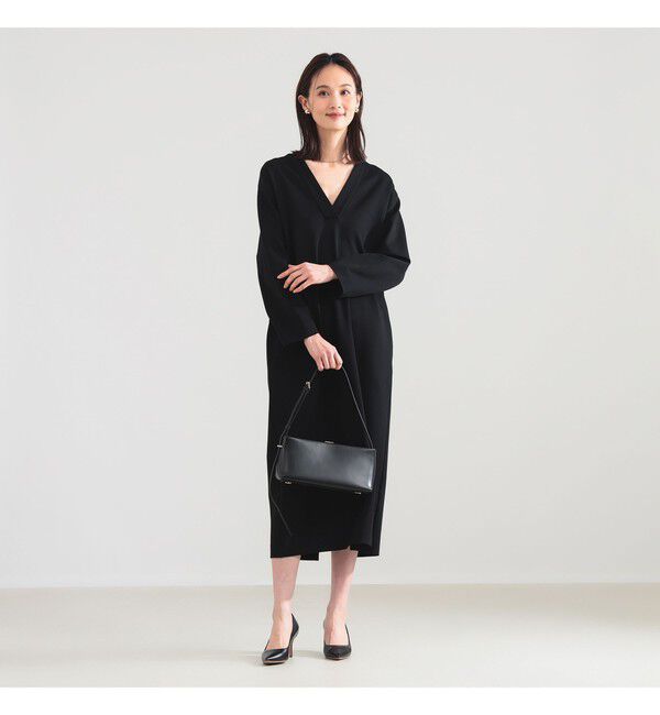 Demi-Luxe BEAMS 「ポンチ Vネック ワンピース」|ワンピース|