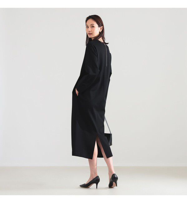 Demi-Luxe BEAMS 「ポンチ Vネック ワンピース」|ワンピース|