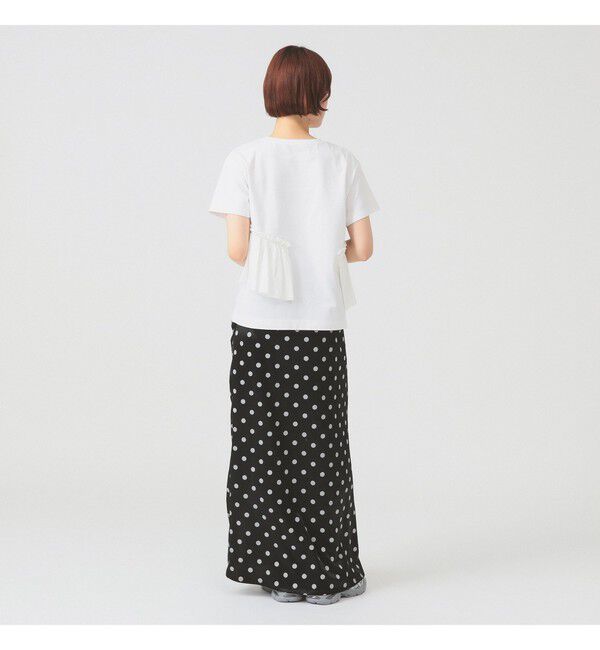 Ray BEAMS 「アシメ ギャザー フリル Tシャツ」|Tシャツ・カットソー|