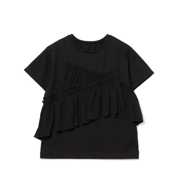 Ray BEAMS 「アシメ ギャザー フリル Tシャツ」|Tシャツ・カットソー|