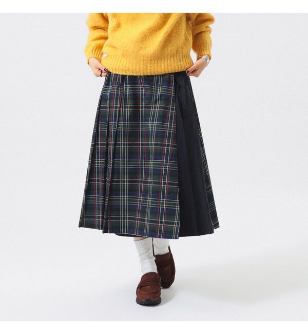 BEAMSBOY「【別注】Gramicci / プリーツ スカート 26FW」|スカート|NAVY_CHECK