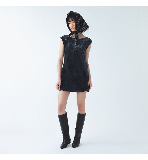 Ray BEAMS 「クラシック ベロア ミニ ワンピース」|ワンピース|