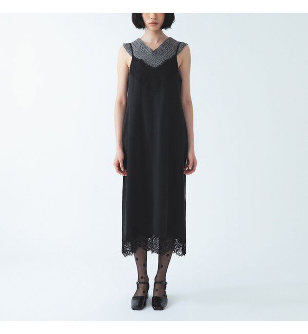 Ray BEAMS 「レース 切り替え Vネック キャミ ワンピース」|ワンピース|