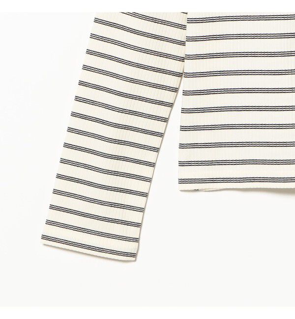 Ray BEAMS 「RIB ボーダー ヘンリーネック Tシャツ」|Tシャツ・カットソー|