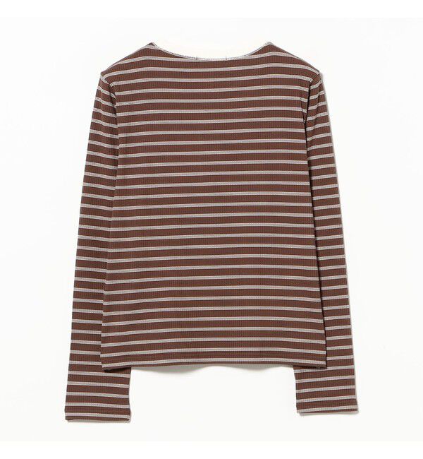 Ray BEAMS 「RIB ボーダー ヘンリーネック Tシャツ」|Tシャツ・カットソー|