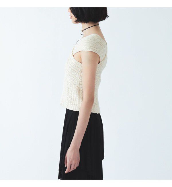 Ray BEAMS 「ケーブル クロスネック ニット タンクトップ」|その他|