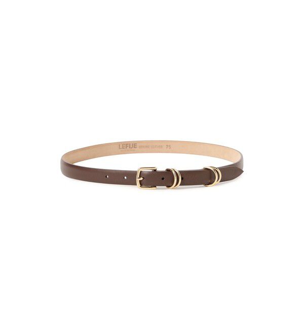 Demi-Luxe BEAMS 「LEFIJE / Tresor ベルト 2cm」|ベルト|DARK BROWNxGOLD