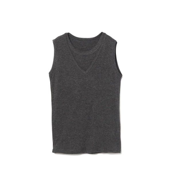 Demi-Luxe BEAMS 「AK+1 / レイヤード リブ タンクトップ」|Tシャツ・カットソー|