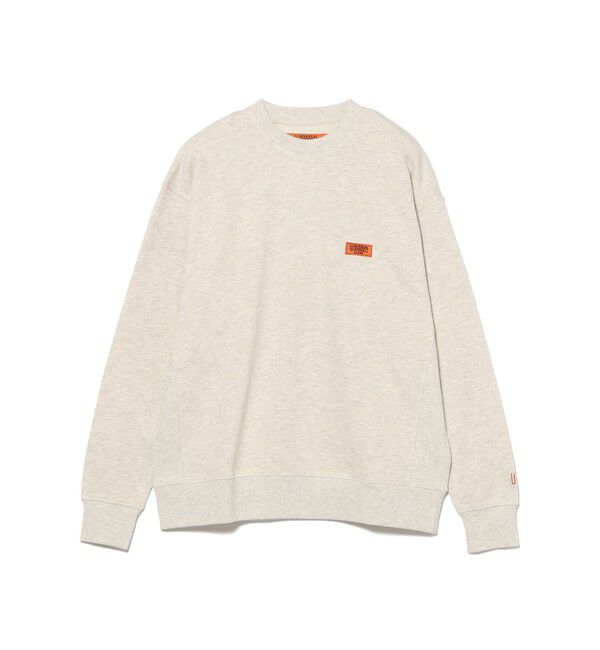 BEAMS「【別注】UNIVERSAL OVERALL / ロゴ クルーネック スウェット」|スウェット・ジャージ|