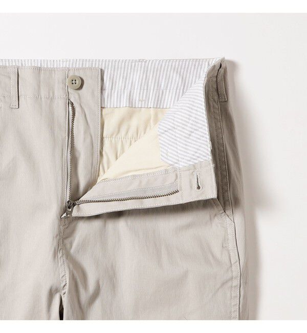 BEAMS「コットンピケ ストレッチ テーパード パンツ【スリムフィット】」|チノ|