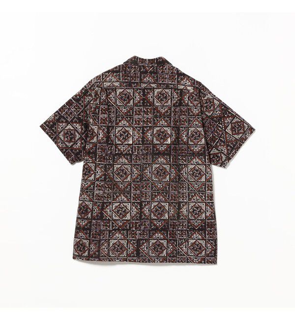 BEAMS PLUS「Open Collar Block Print ④」|シャツ・ブラウス|