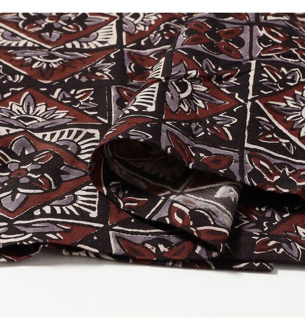 BEAMS PLUS「Open Collar Block Print ④」|シャツ・ブラウス|