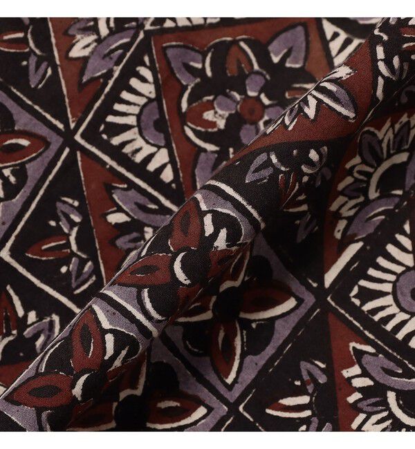 BEAMS PLUS「Open Collar Block Print ④」|シャツ・ブラウス|