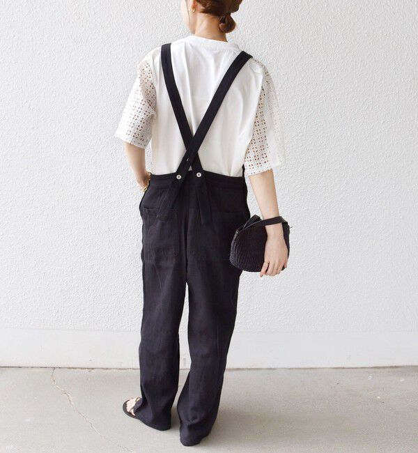 SHIPS for women「【WEB限定】〈手洗い可能〉レース コンビ ショート スリーブ カットソー」|Tシャツ・カットソー|