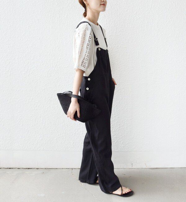 SHIPS for women「【WEB限定】〈手洗い可能〉レース コンビ ショート スリーブ カットソー」|Tシャツ・カットソー|