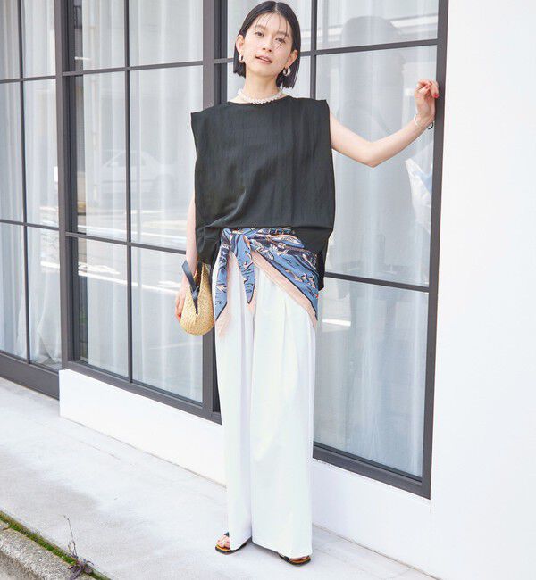 SHIPS for women「【SHIPS別注】TAION: 〈UVカット/接触冷感/吸水速乾〉ドロスト パンツ」|その他|